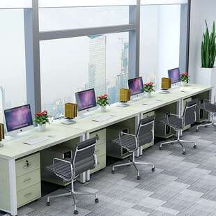 职员公桌简约家用单人台式电脑椅办公电脑公桌司组自由合办员工写