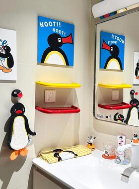 pinu企鹅通厅装饰画g小众艺术儿童房摆画卫生间可爱玄卡关BQQ挂客