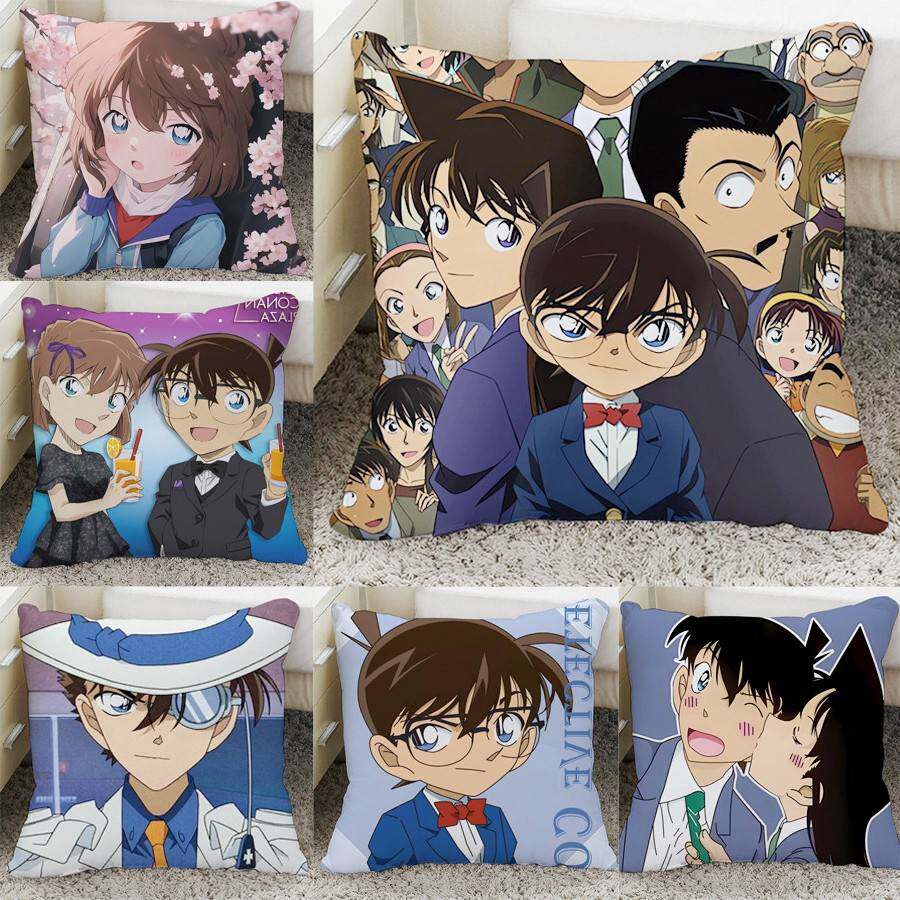 侦探柯南枕头周边图片工藤新一小兰动漫娃娃娃娃枕头靠垫