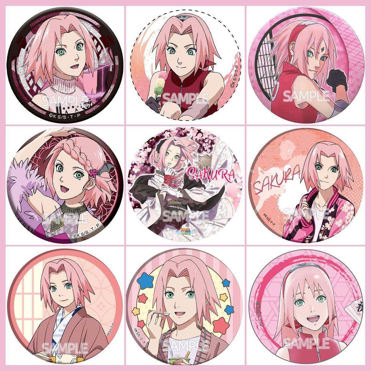 火影忍者小樱动漫徽章春野樱复古风格胸章二次元富士急谷子吧唧