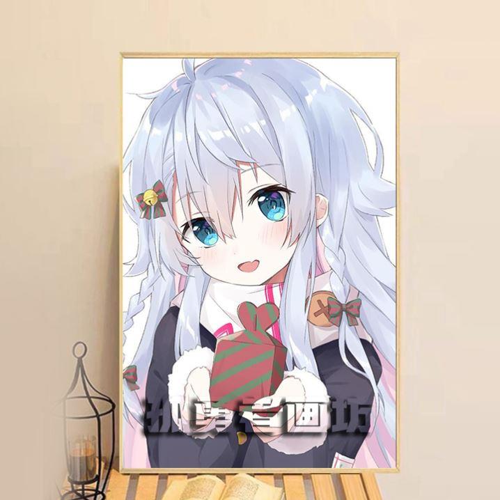 神乐狗妈数字油画diy手工填色手绘呆萌动漫可爱装饰画表情包礼物