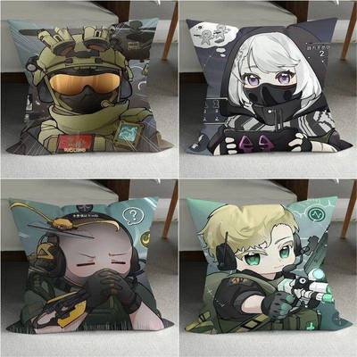 萌版三角洲行动周边抱枕威龙骇爪红狼玩偶沙发靠垫礼物卡通抱枕头