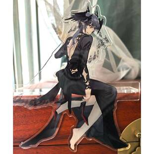 明日方舟游戏周边自制亚克力逻各斯晚礼服坐姿立牌可爱谷子二次元