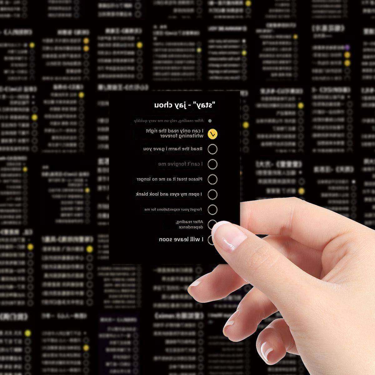 140张爆款抖音网红音乐歌词贴纸热门歌曲贴画diy装饰手账本手机