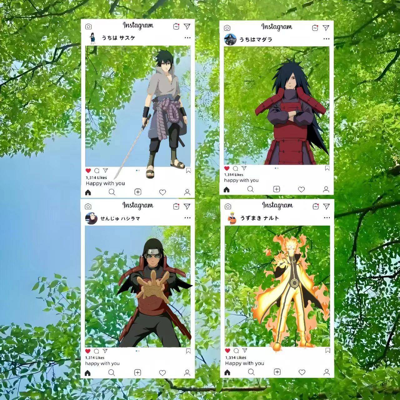 适用新款动漫透卡火影忍者卡通周边漩涡鸣人系列高颜值亚克力拍照