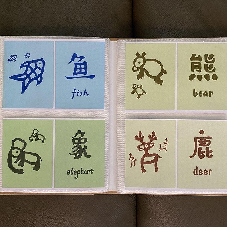 甲骨文识字卡片象形文字汉字卡幼儿早教学习认知卡宝宝启蒙认字卡