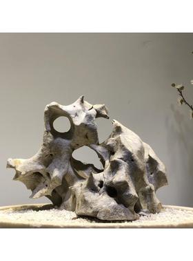 太湖石观赏石天然原石奇石鱼缸摆件假山石头景观石盆景园林灵璧石