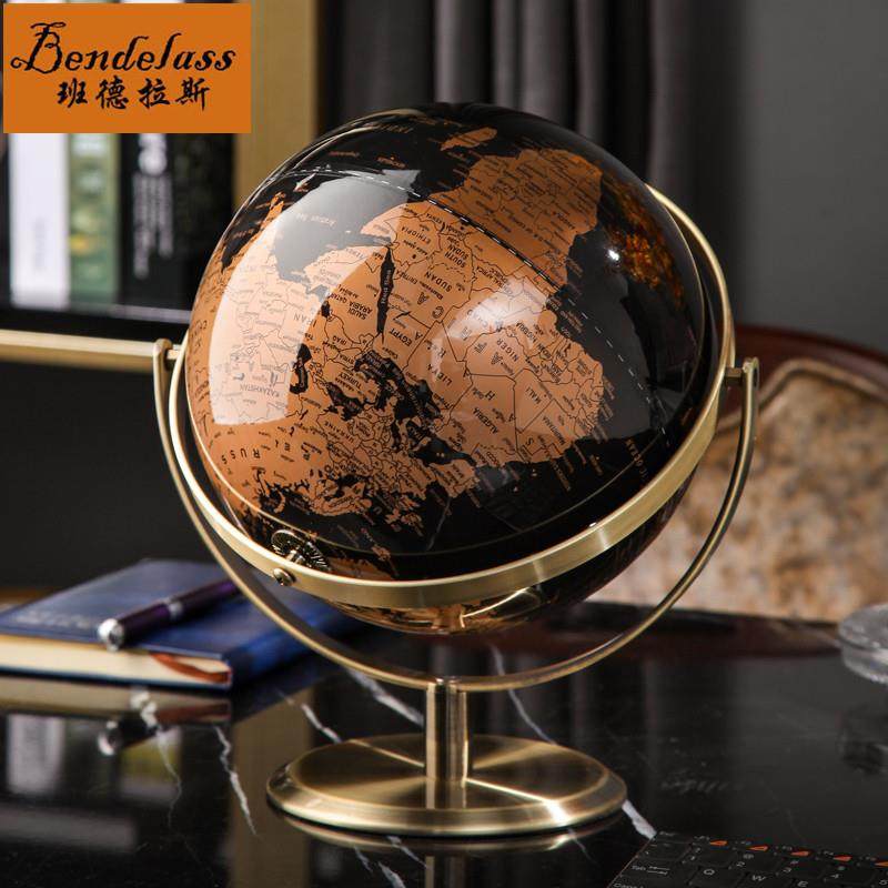 地球仪摆件客厅办公室桌面摆件轻奢装饰品高端大气送领导商务礼物