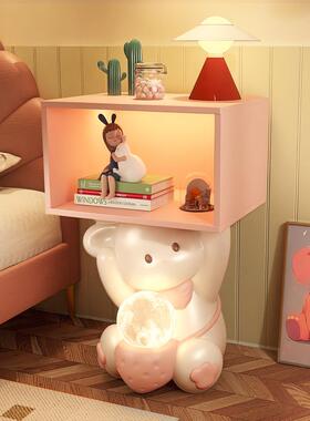 可爱兔子卧室床头柜儿童房客厅沙发旁边几置物落地摆件家居装饰品