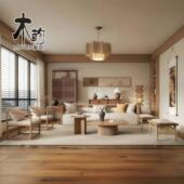 宋式 美学白蜡木实木沙发组合禅意覆古民宿酒店家用客厅接待沙发