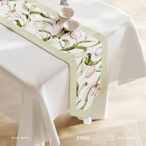 寻梦法式餐桌桌旗轻奢高端氛围感电视柜桌旗斗柜盖布长条桌布家用