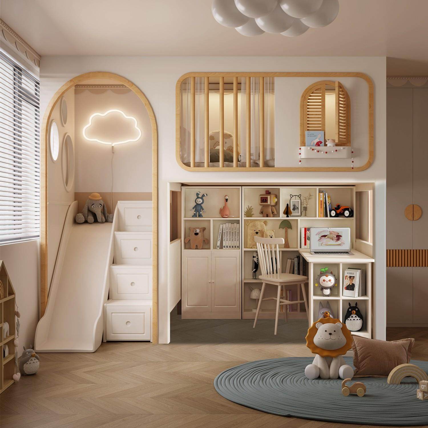 可定制书桌一体衣柜上下床多功能上床下桌下空下柜组合高低树屋床,住宅家具,高低/子母床,淘宝优惠券,粉丝福利购,淘宝优惠卷