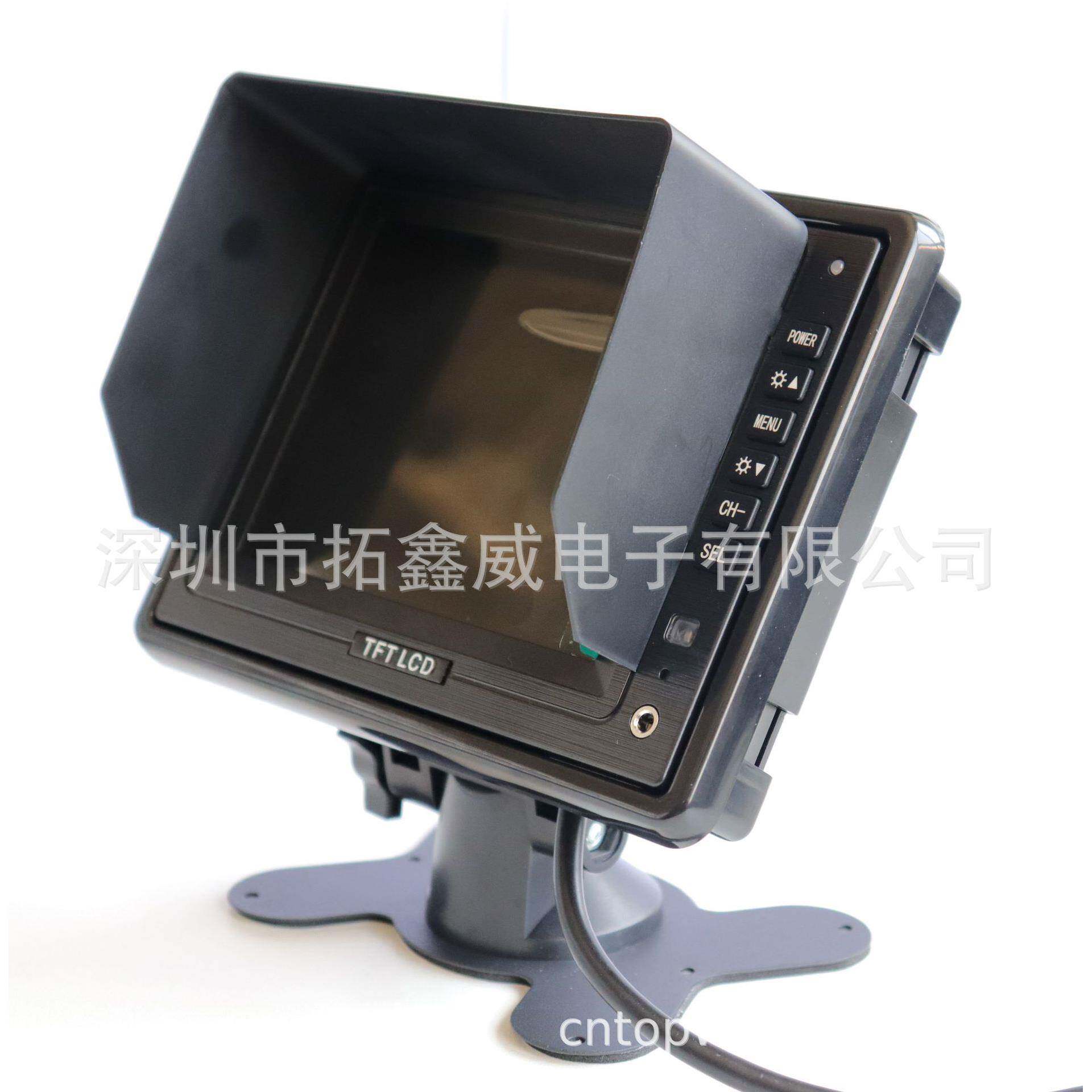 5寸带遮阳罩高清640*RGB*480数字屏3 路视频房车显示器