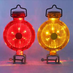 太阳能警示灯交通安全施工路障信号灯ED双面光控道路施工塔吊船舶