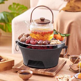 原始人围炉煮茶家用室内烤火炉套装器具全套烧烤炉碳炉户外炭火盆