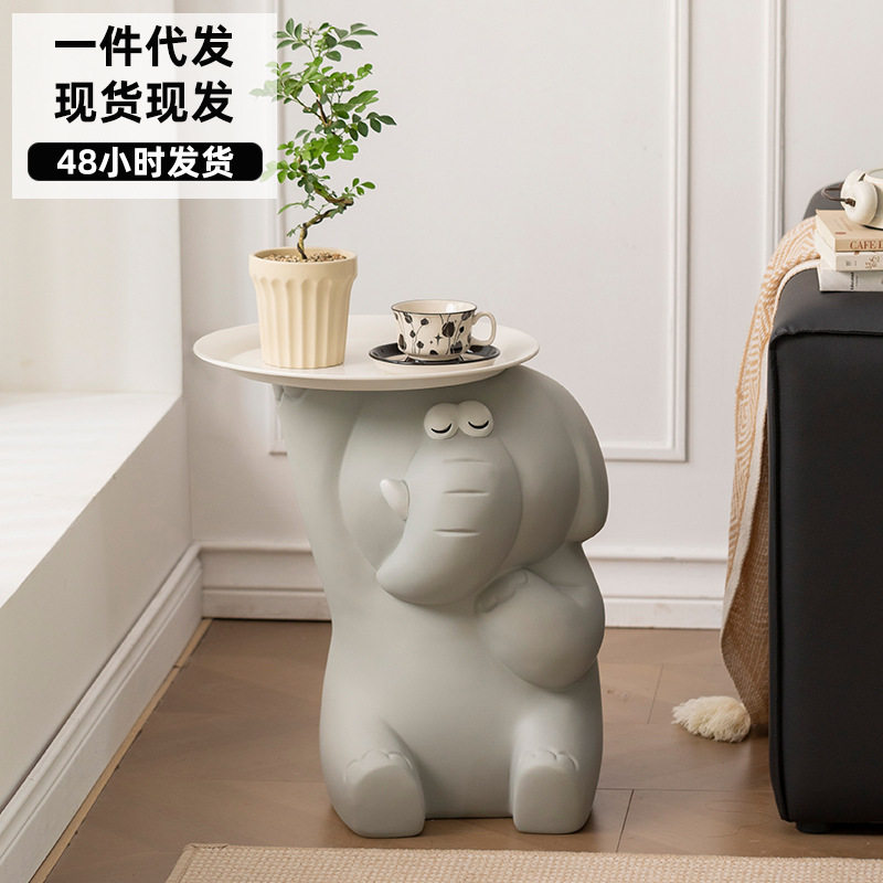 沙发边几置物边桌落地式小茶几批发源头工厂一件代发外贸出口圆形