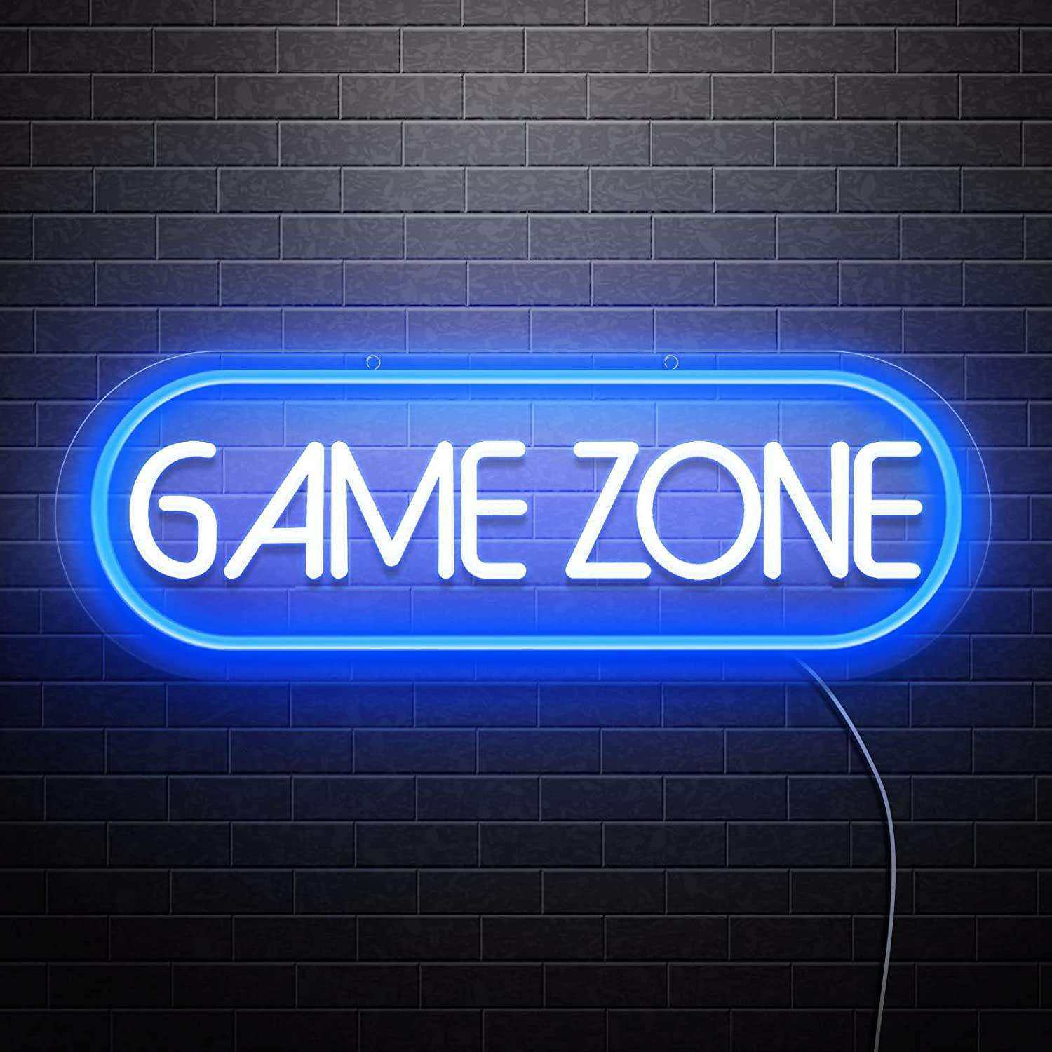 室内房间装饰立式电脑桌面氛围灯led霓虹灯小夜灯GAME ZONE霓虹灯,3C数码配件,USB灯,淘宝优惠券,粉丝福利购,淘宝优惠卷