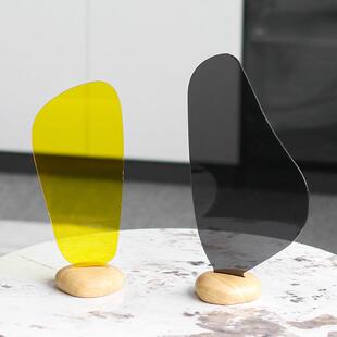 现代创意几何船帆艺术摆件客厅家居玄关电视柜样板房桌面软装饰品