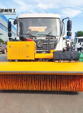 市政道环车卫装叉铲改扫雪路机器片可拆清雪车设OYK备车载式除雪