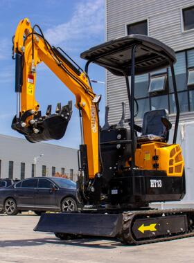 HT13小型掘挖掘机出口 微履带式程挖机农型用果园小勾机Hig工htop