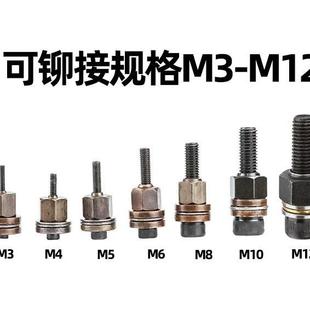 锈钢螺母组合盒装 电动动不拉铆母枪拉螺母枪铆螺M3M4M5M6M8M10 手