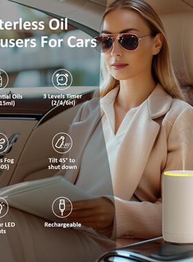 香纯油精扩仪加香机FYM 薰机静音冷喷式usb式车载香薰 白色香USB