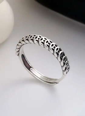 【下单立减30】简约复古做旧金铜钱币戒指中式文艺食指