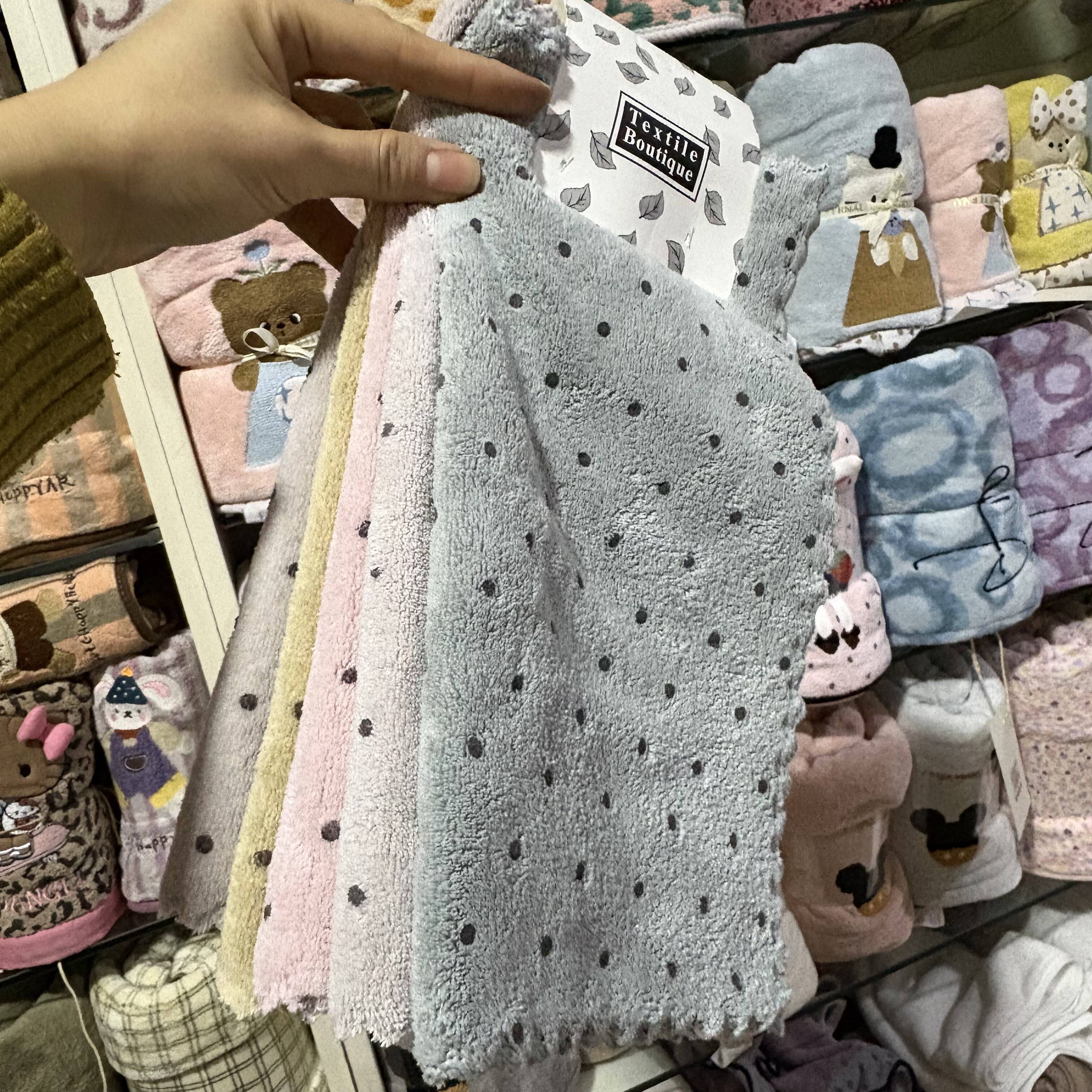 5条装超强吸水不掉毛珊瑚绒洗脸小方巾擦手巾厨房卫生间抹布