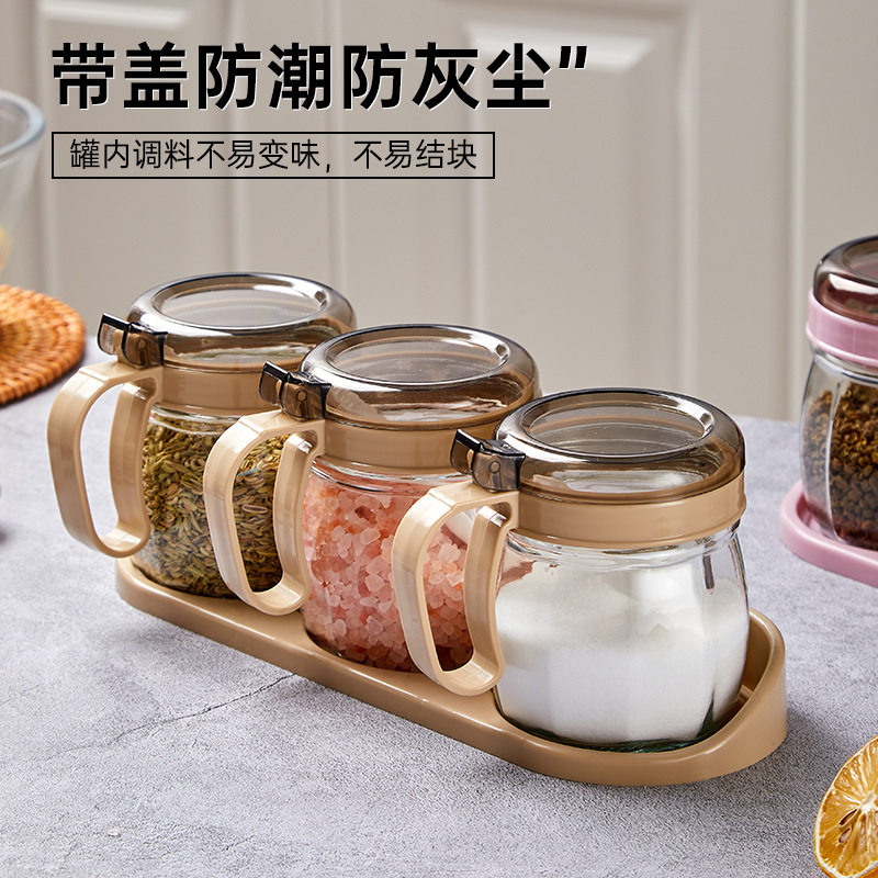 盐巴调料盒厨房家用烧烤玻璃调料罐食品级高端新款盐罐调料收纳盒
