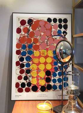 斯德哥尔摩当代艺术家Atsuko Tanaka简约抽象客厅玄关餐厅挂画