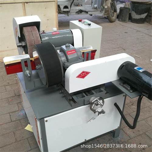 台式无心外圆抛光机除尘圆管打磨机铁管除锈机不锈钢管铝管拉丝机