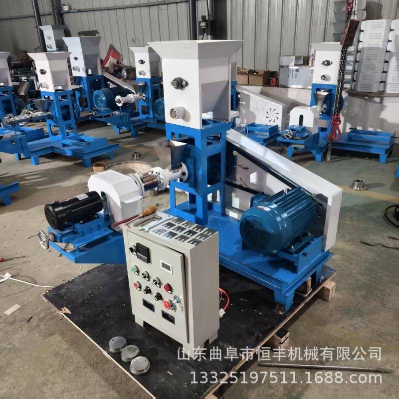 猫狗粮机鱼饲料颗粒加工设备全自动水产宠物饲料膨化机狗粮自制机