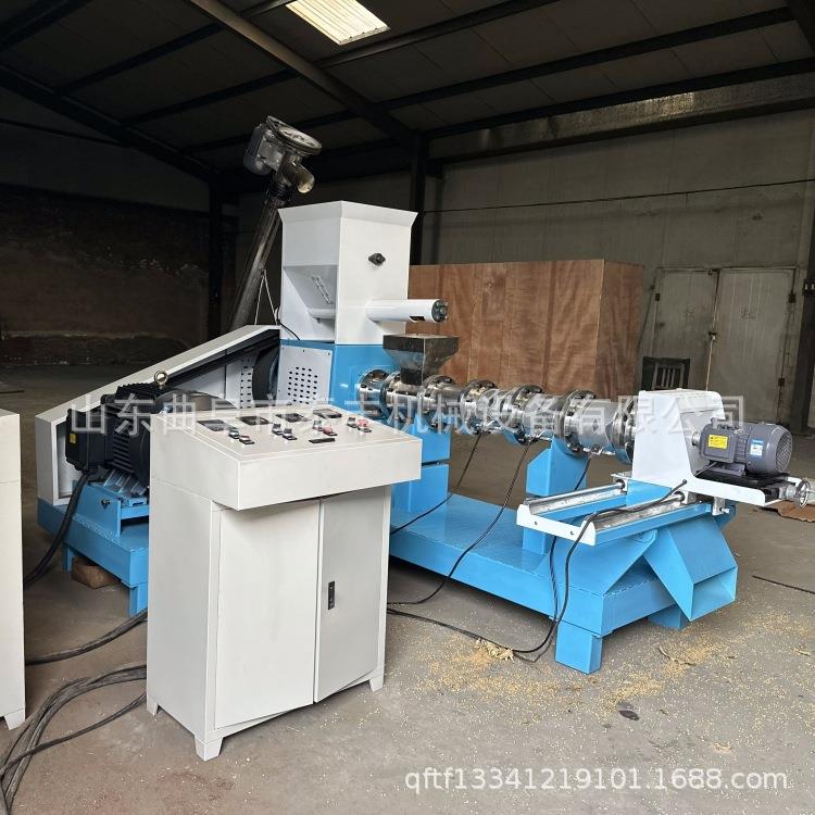 全自动狗粮猫粮机小型简易浮水饲料膨化机螺杆挤压熟化鱼饲料机