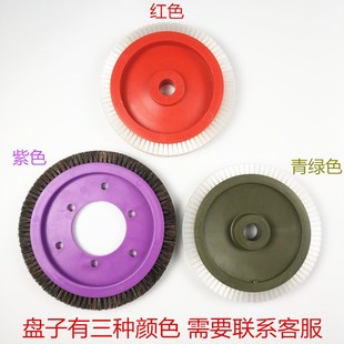 定型机毛刷轮塑料圆盘刷猪鬃尼龙丝钢丝纺织印染定型机压边毛刷轮