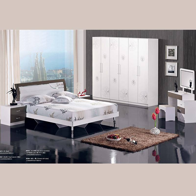 成套家具 卧室5件套 MDF烤漆环保 室内家具