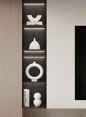 酒现代简约玻璃柜装柜饰摆件客厅厅展示组TVR合餐套装工艺品