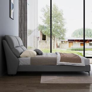 床主卧室K121#大床2025年新气款大轻皮奢高端现代简实木科技约布