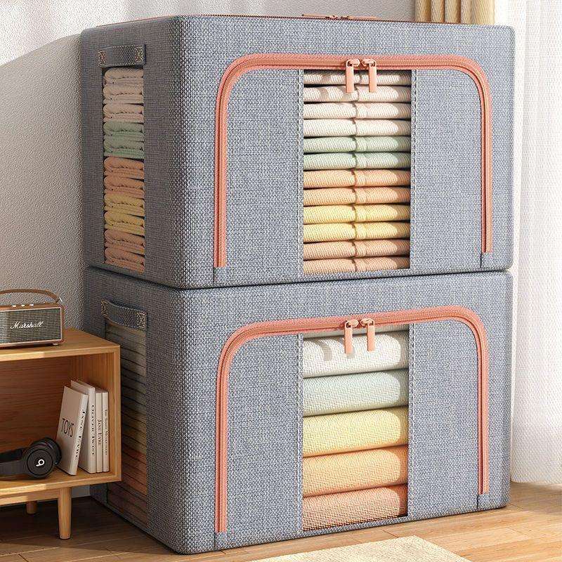 收箱纳储专用大容量特大号棉折见包装叠钢架防潮收纳袋衣服衣柜麻