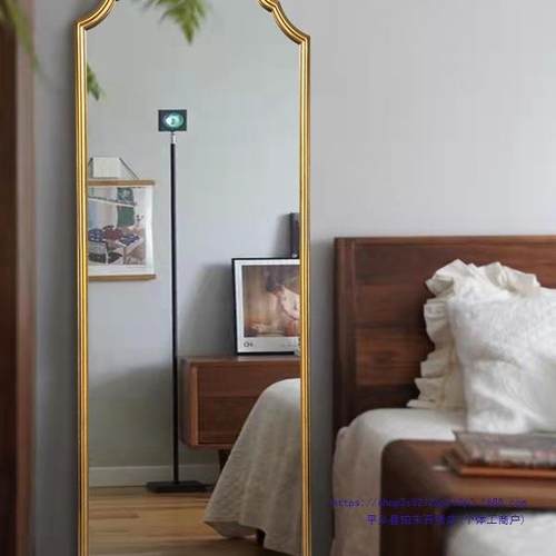 法式复古全身镜家网用卧XWY室镜红地风穿衣镜试衣镜客厅装落饰镜