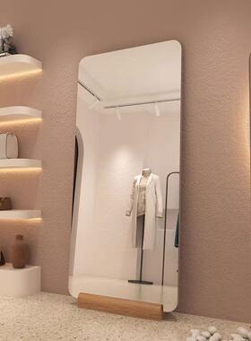 带全镜灯落地式镜家用服装店试衣镜带底座显瘦显ROI子高穿搭穿身