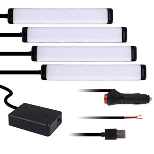 车内脚P氛围APltao6354七彩声控爆闪呼吸底音乐汽车LE灯D气氛灯装