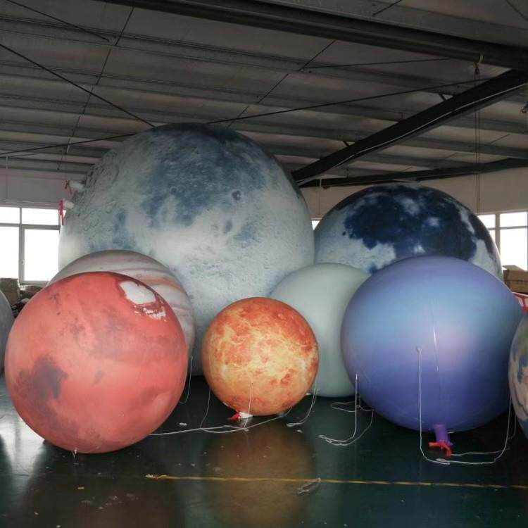 充气c球模型九JSI大行星灯光球星酒吧悬挂装饰灯光亮pv月星球气模
