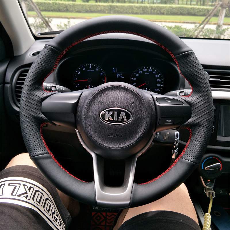 起亚K4凯绅专用手缝方向盘套 起亚K5 KX5 KX3KX7索兰托福瑞迪把套