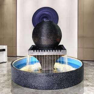 循环流水喷泉摆件公酒风店大堂财水司球瀑布造景tb-68906观庭院招