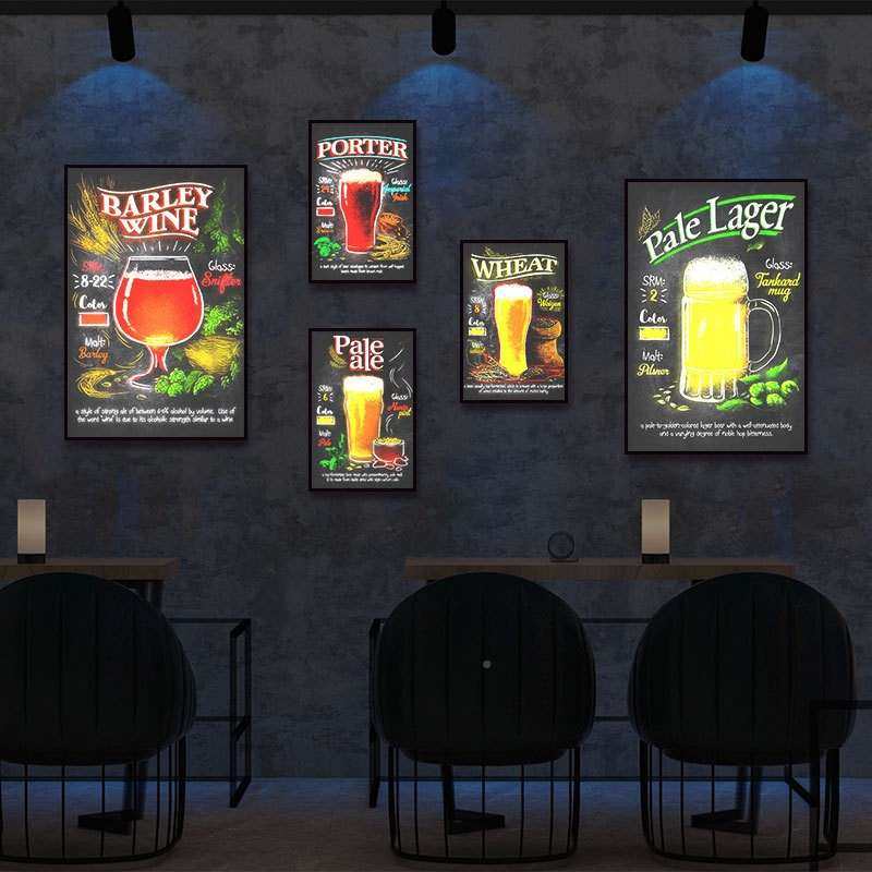 发光酒AYJWJLED工业风酒吧装饰画清吧墙面挂尾画乐音餐吧鸡烧烤墙,家居饰品,现代装饰画,淘宝优惠券,粉丝福利购,淘宝优惠卷