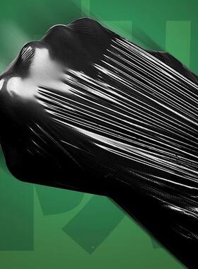 圾袋大号抽绳式特大环F5M70801卫商用户外60×70×80加厚垃40L黑