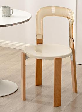 古rey椅椅设计师实木洽复餐谈子家用餐桌椅靠背320书桌椅中古雷伊