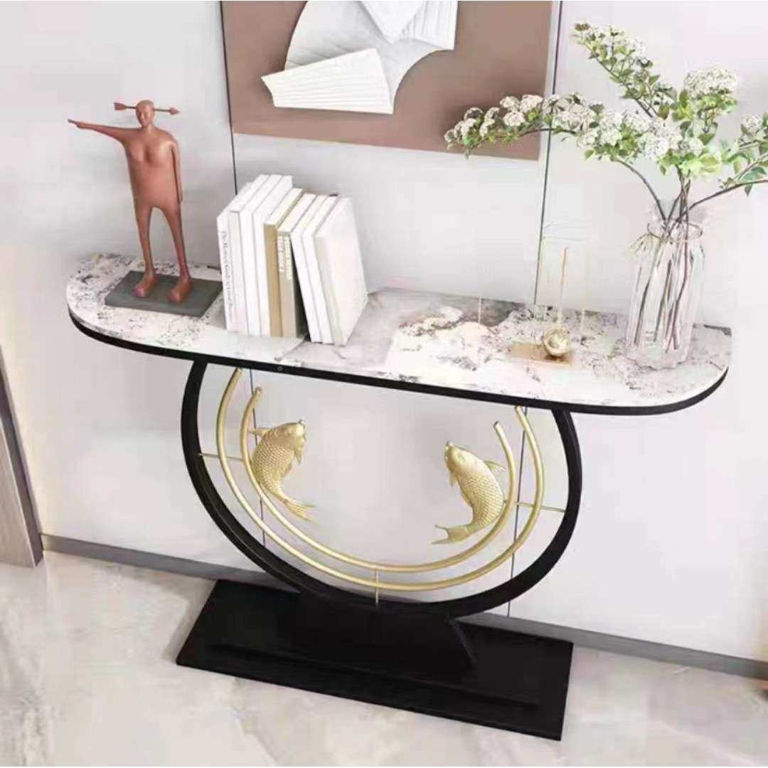 23626478轻奢玄关靠墙岩板超窄桌半圆酒店玄台关台端景简约玄现代,住宅家具,玄关台,淘宝优惠券,粉丝福利购,淘宝优惠卷