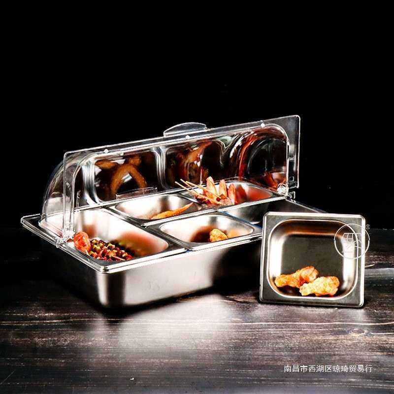 3856904不锈盆防尘罩翻摆摊保温盒长方卤形菜熟食展示盖盘钢冷保,餐饮具,果盆/果盘/果篮,淘宝优惠券,粉丝福利购,淘宝优惠卷
