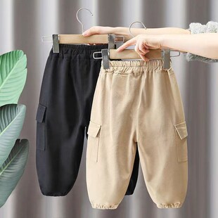 裤 中小童秋季 春秋装 洋气宽松男童长裤 休闲束脚 2025r新款 儿童工装